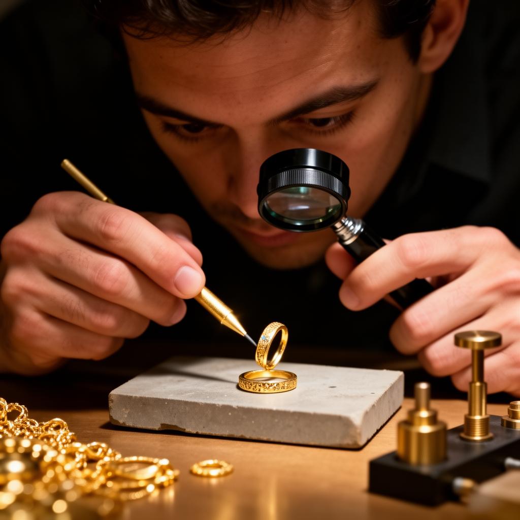 Expert test de echtheid van een gouden munt